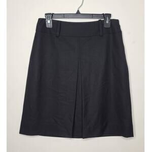 Ann Taylor black front pleat skirt - 6 - career office corpcore siren